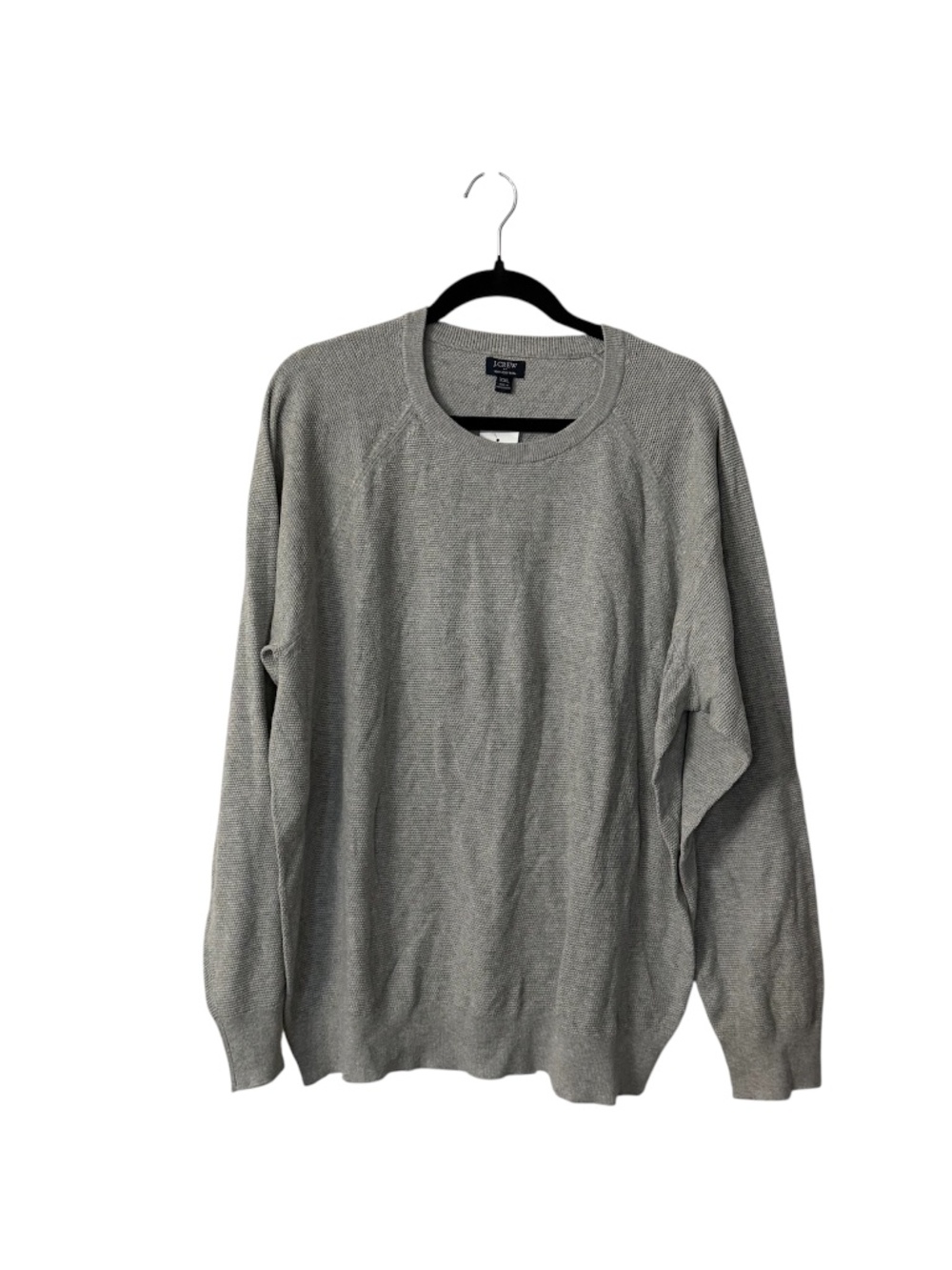 J.Crew Men's Light Gray Long Sleeve Cotton Knit Crewneck Sweater Sz XXL NWT